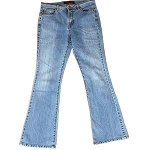 JEANSTAR medium wash high waisted bootcut flair leg denim jean size 10